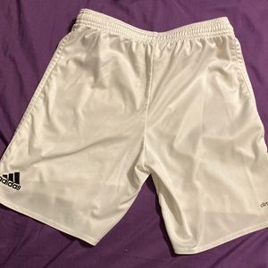 White adidas shorts